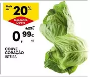 Oferta de Couve Coração por 0,99€ em Continente