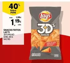 Oferta de Lay's - Snacks Fritos por 1,19€ em Continente