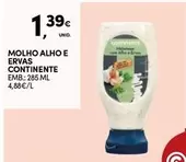 Oferta de Continente - Molho Alho E Ervas por 1,39€ em Continente