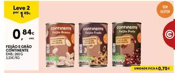 Oferta de Continente - Feijão E Grao por 0,84€ em Continente