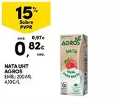 Oferta de Agros - Nata Uht por 0,82€ em Continente