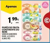 Oferta de Pures De Fruta Continente Do Bebe por 1,99€ em Continente