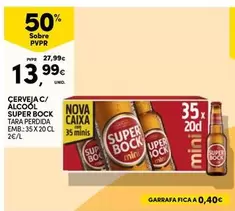 Oferta de Super Bock - Cerveja C/Alcool por 13,99€ em Continente