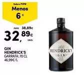 Oferta de Hendrick's - Gin por 32,89€ em Continente