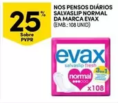 Oferta de Evax - Nos Pensos Diários Salvaslip Normalem Continente