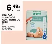 Oferta de Continente - Fraldas Suavidade  Do Bebe por 6,49€ em Continente