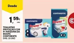 Oferta de Continente - Toalhitas Proteção P/Maquina Da Roupa por 1,59€ em Continente