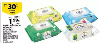 Oferta de Scottex - Papel Higiénico Humido por 1,99€ em Continente