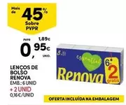 Oferta de Renova - Lenços De Bolso por 0,95€ em Continente