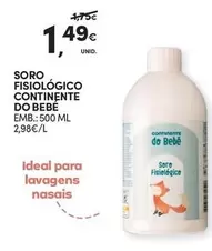 Oferta de Continente - Soro Fisiológico por 1,49€ em Continente