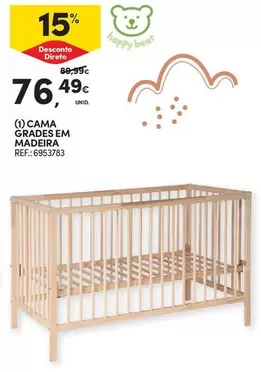 Oferta de Madeira - Cama Grades Em Madeira por 76,49€ em Continente