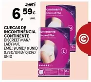 Oferta de Continente - Cuecas De Incontinencia por 6,59€ em Continente