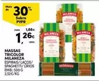 Oferta de Milaneza - Massas Tricolor por 1,26€ em Continente