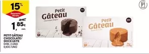 Oferta de Petit Gateau Chocolate/Doc-Leite por 1,85€ em Continente