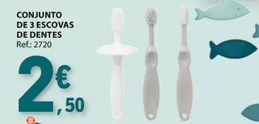 Oferta de Conjunto De 3 Escovas De Dentes por 2,5€ em E.Leclerc