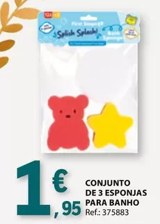 Oferta de Conjunto De 3 Esponjas Para Banho por 1,95€ em E.Leclerc