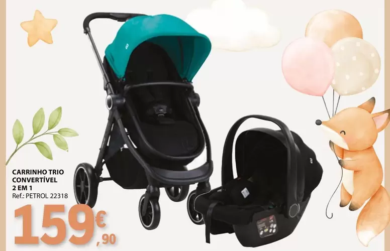 Oferta de Carrinho Trio Convertivel 2 En 1 por 159,9€ em E.Leclerc