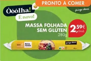 Oferta de A+ - Massa Folhada Sem Gluten por 2,59€ em Pingo Doce