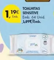 Oferta de Toalhitas Sensitive por 1,19€ em Pingo Doce