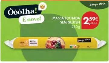 Oferta de Pingo doce - Massa Folhada Sem Gluten por 2,59€ em Pingo Doce