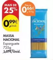 Oferta de Nacional - Massa por 0,99€ em Pingo Doce