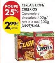 Oferta de Lion - Cereais Lion/ Cheerios por 2,99€ em Pingo Doce