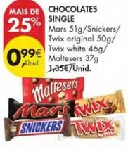 Oferta de Mars - Chocolates por 0,99€ em Pingo Doce