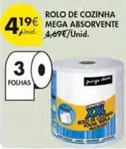 Oferta de XXL - Rolo De Cozinha Mega Absorvente por 4,19€ em Pingo Doce