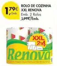 Oferta de Renova - Rolo De Cozinha Xxl por 1,79€ em Pingo Doce