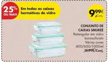 Oferta de As - Conjunto De Caixas Saukee por 9,99€ em Pingo Doce