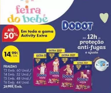 Oferta de Dodot - Fraldas por 14,99€ em Pingo Doce