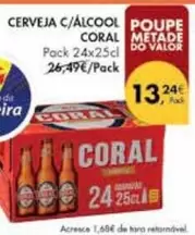 Oferta de Coral - Cerveja C/ Álcool por 13,24€ em Pingo Doce