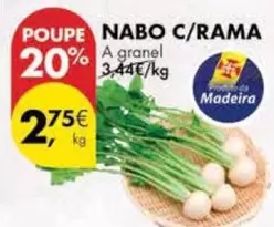 Oferta de A+ - Nabo C/ Rama por 2,75€ em Pingo Doce