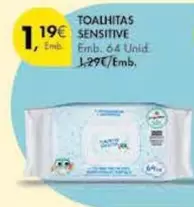 Oferta de Toalhitas Sensitive por 1,19€ em Pingo Doce