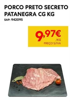 Oferta de Porco Preto Secreto Patanegra por 9,97€ em Recheio