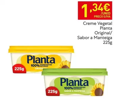 Oferta de Planta - Creme Vegetal Original/ Sabor A Manteiga por 1,34€ em Recheio