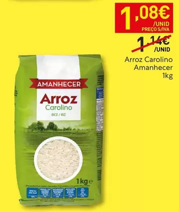 Oferta de Amanhecer - Arroz Carolino por 1,08€ em Recheio