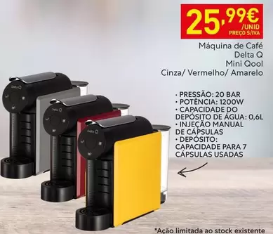 Oferta de Delta Q - Maquina De Cafe por 25,99€ em Recheio