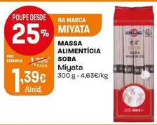 Oferta de Miyata - Massa Alimentícia Soba por 1,39€ em Intermarché