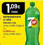 Oferta de Seven Up - Refrigerante C/Gás por 1,09€ em Intermarché