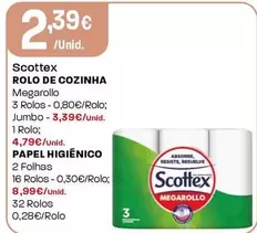 Oferta de Scottex - Scotex Rolo De Cozinha por 2,39€ em Intermarché