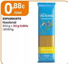 Oferta de Nacional - Esparguete por 0,88€ em Intermarché