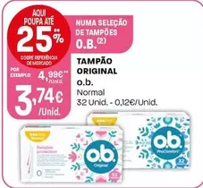 Oferta de OB - Tampão Original por 3,74€ em Intermarché