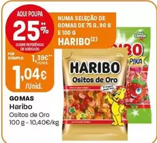 Oferta de Haribo - Gomas por 1,04€ em Intermarché