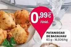 Oferta de Pataniscas De Bacalhau por 0,99€ em Intermarché