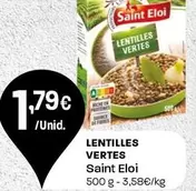 Oferta de Saint Eloi - Lentilles Vertes por 1,79€ em Intermarché