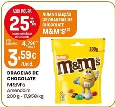 Oferta de M&M's - Drageias De Chocolate por 3,59€ em Intermarché