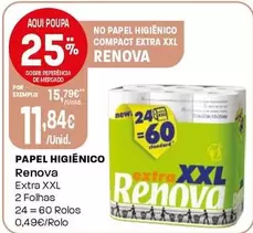 Oferta de Renova - Papel Higiênico por 11,84€ em Intermarché