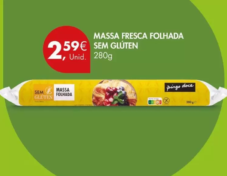 Oferta de Pingo doce - Massa Fresca Folhada por 2,59€ em Pingo Doce