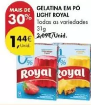 Oferta de Royal - Gelatina Em Po Light por 1,44€ em Pingo Doce